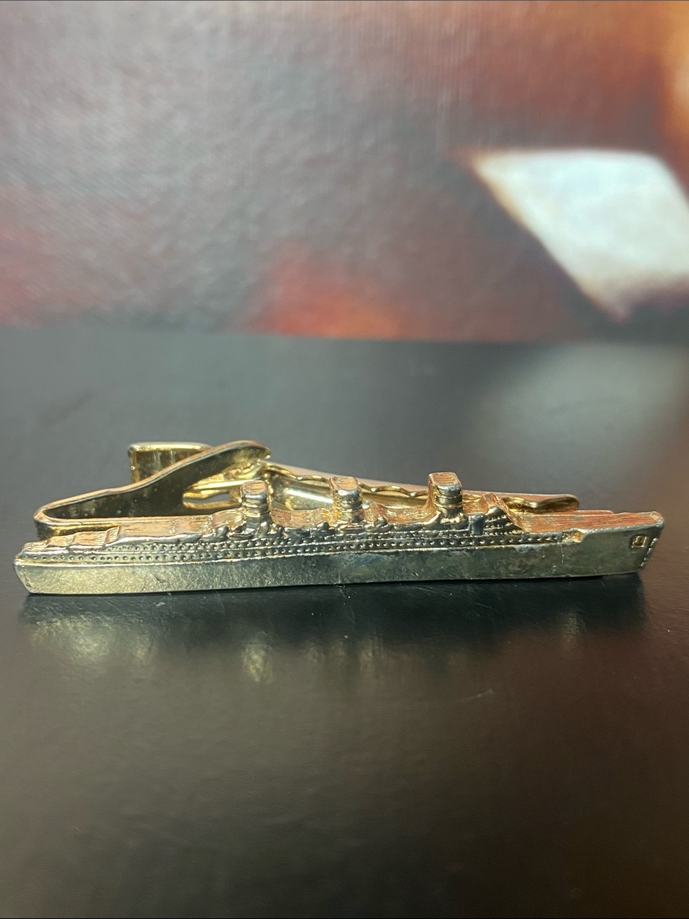 Queen Mary Luxury British Ocean Liner Steamship  TIE CLIP
